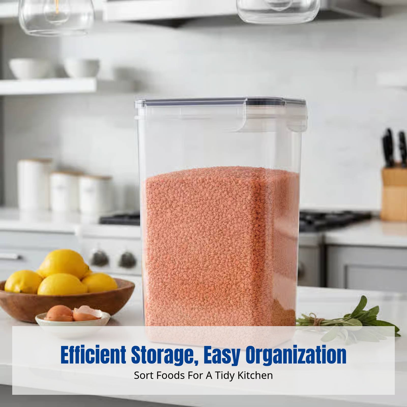 Food Storage Large - مجموعة حاويات تخزين طعام محكمة الإغلاق،