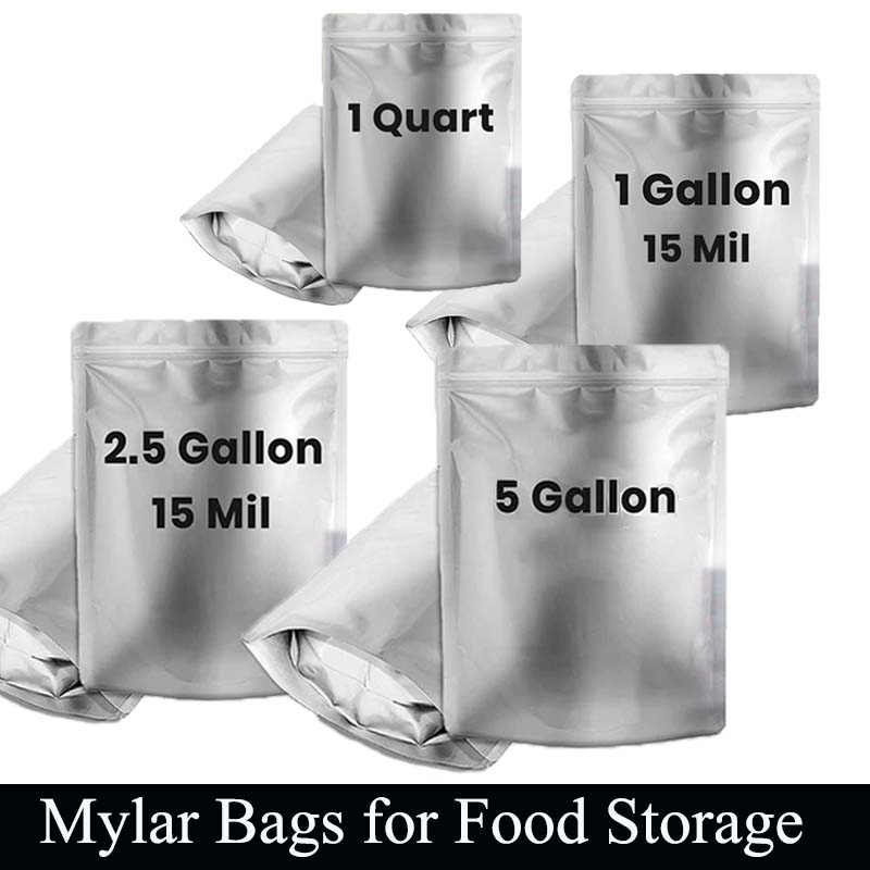 Food Storage For Long Term - أكياس ألمنيوم فضية سميكة للغاية بسعات