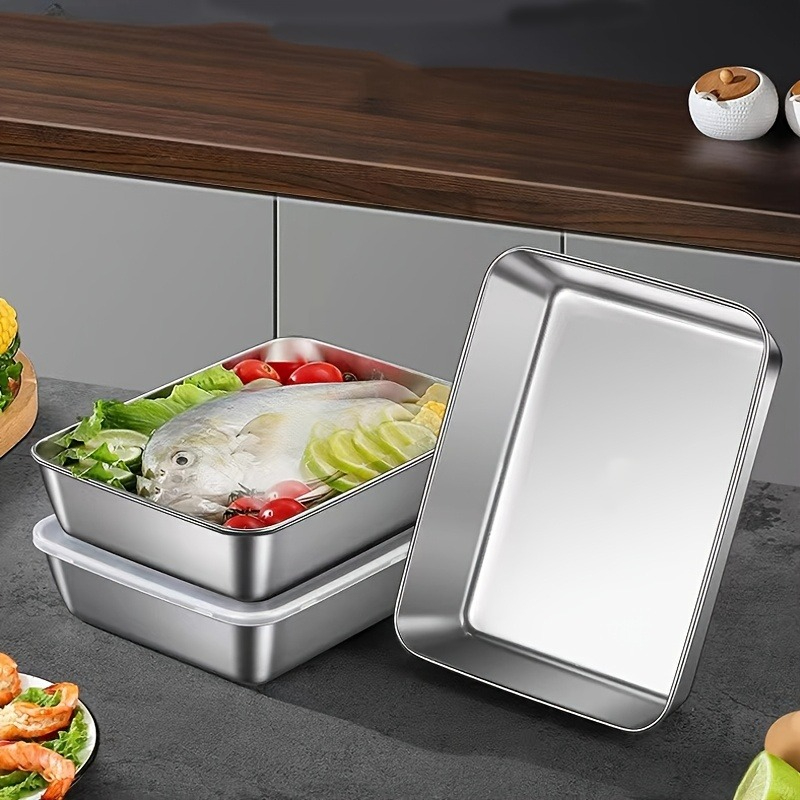 Food Storage Square Containers - 3/6 قطع من أوعية تخزين الطعام