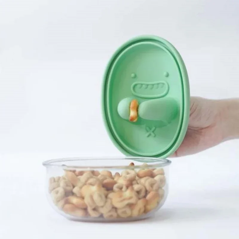 Food Storage Square Containers - صندوق وجبات خفيفة بدون استخدام اليدين،