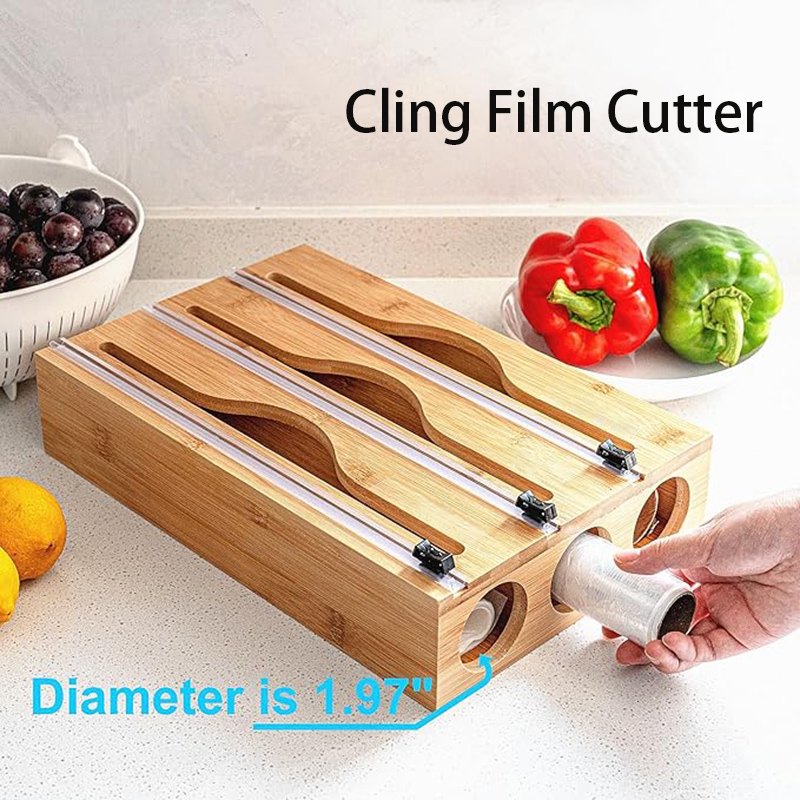 Food Storage Cabinet For Kitchen - صندوق تقطيع وتخزين وتوزيع رقائق البامبو