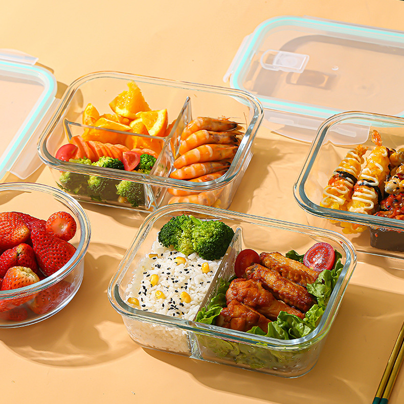 Food Storage Square Containers - صندوق زجاجي لحفظ الطعام، مصنوع من