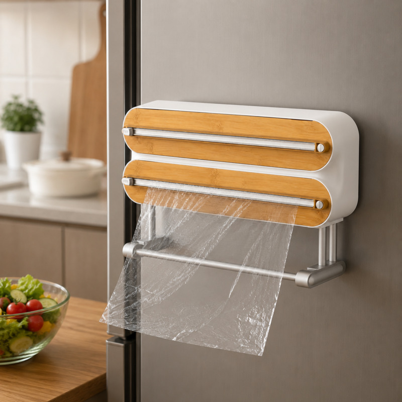 Food Storage Cabinet For Kitchen - حامل مغناطيسي لتقطيع وتوزيع رقائق الطعام،