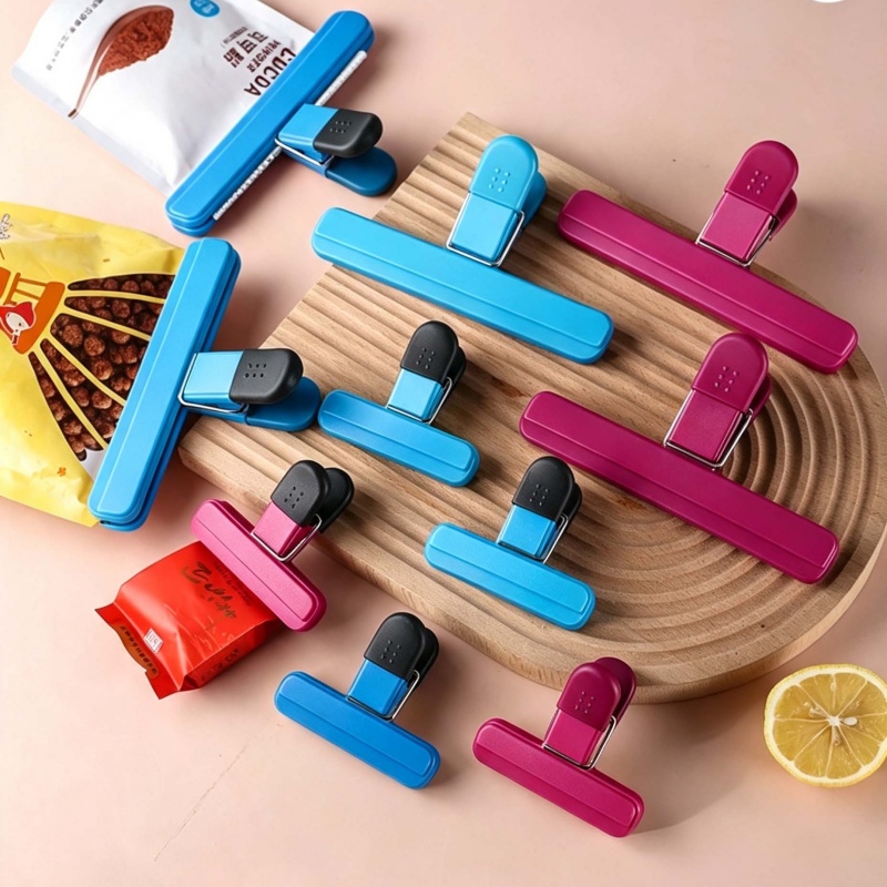 Food Storage Roll Bags - 4 قطع من مشابك تثبيت الأكياس