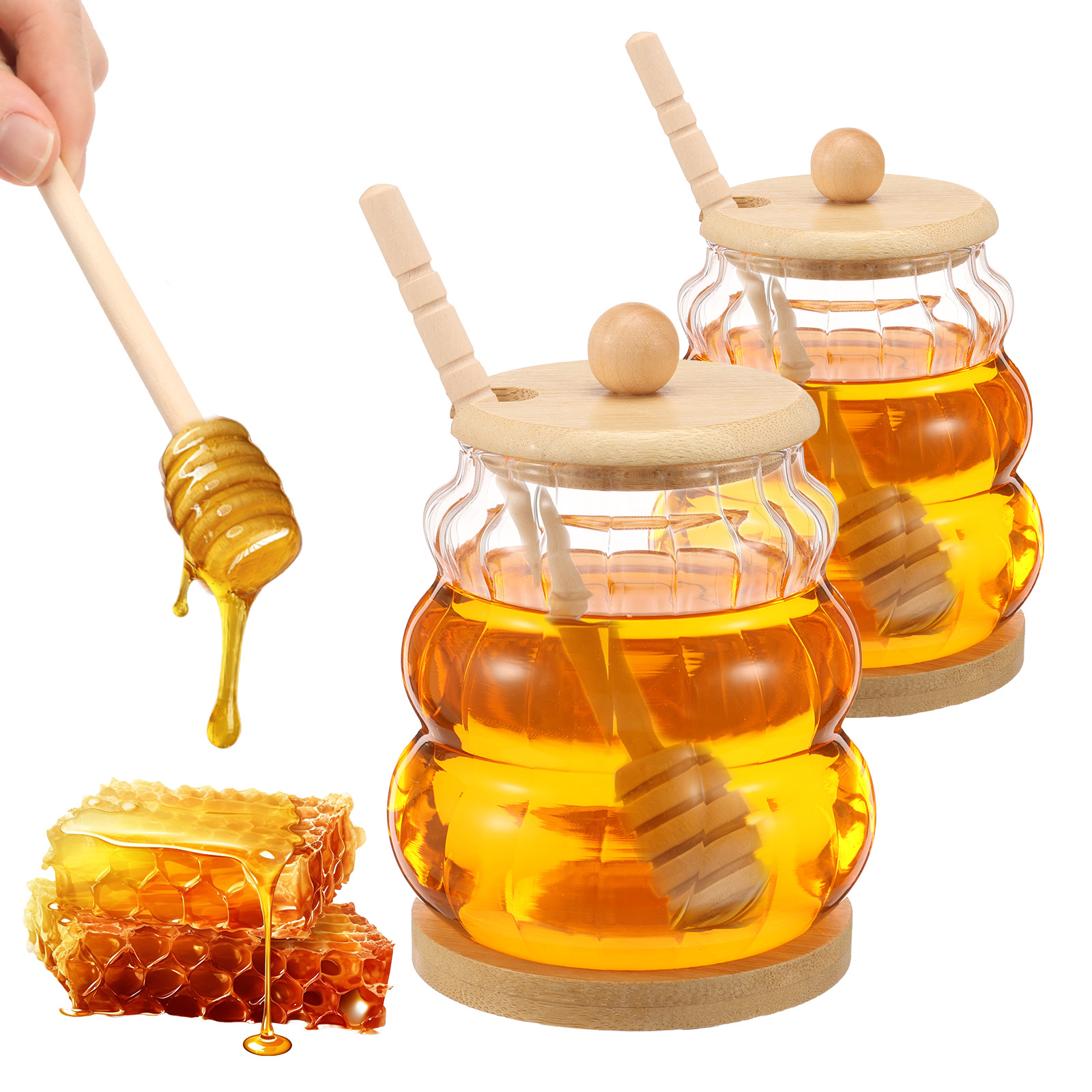 وعاء زجاجي للعسل مع مغرفة وغطا - مراجعة Food Storage Lidl وسعره