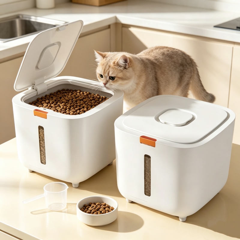 صندوق تخزين طعام الحيوانات الأ - مراجعة Food Storage Pet وسعره