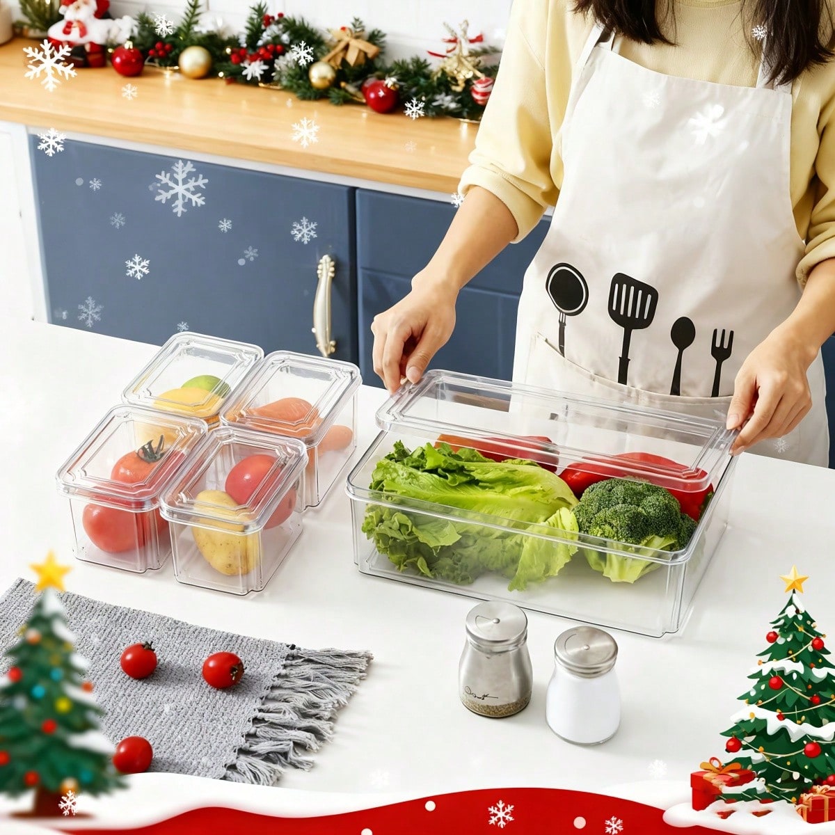 7/14 قطعة من صناديق تنظيم الثل - مراجعة Food Storage Cabinet For Kitchen وسعره