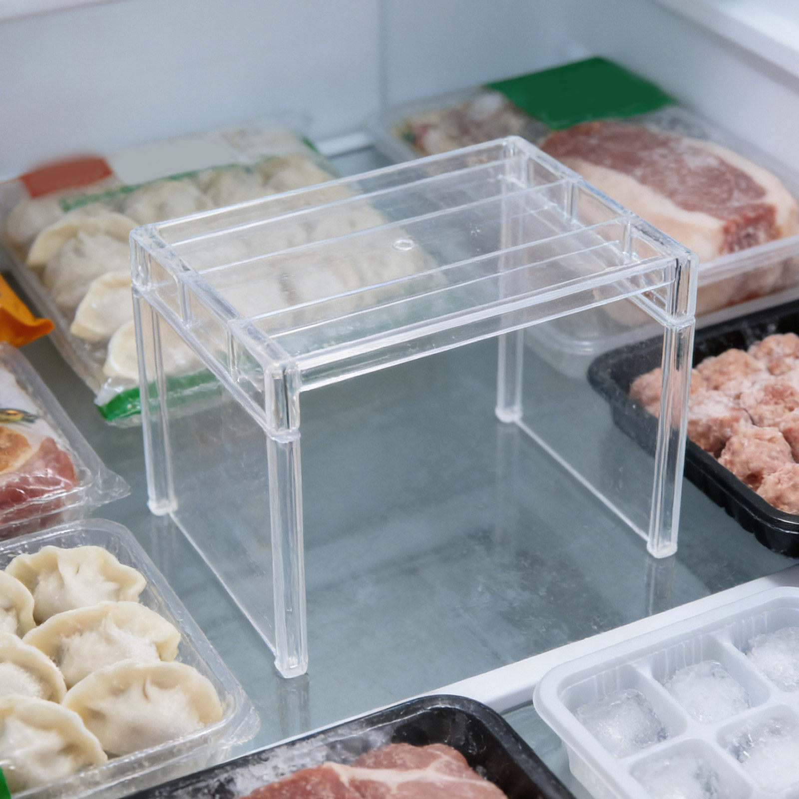قطعتان من رف تنظيم الثلاجة الش - مراجعة Food Storage Cabinet For Kitchen وسعره
