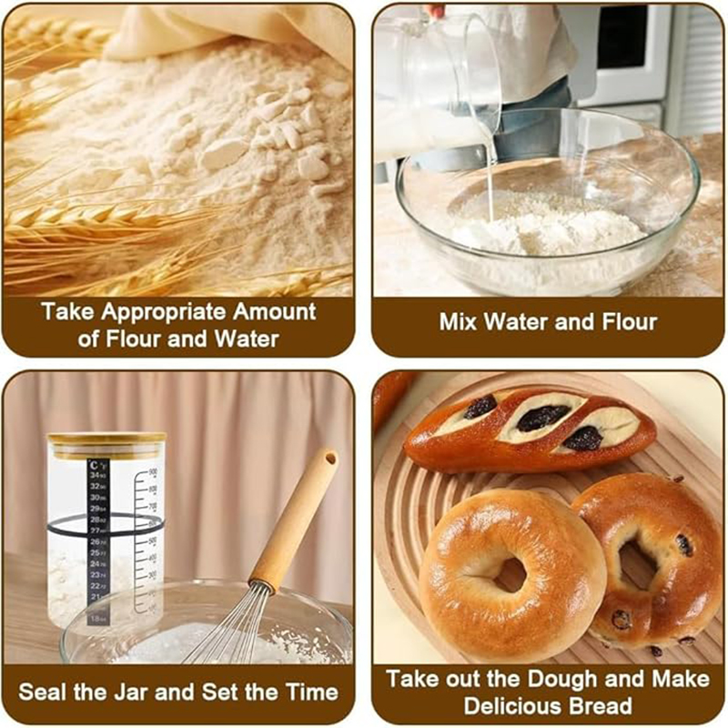 مجموعة أدوات جرة بداية العجين  - مراجعة Food Storage Containers Glass وسعره