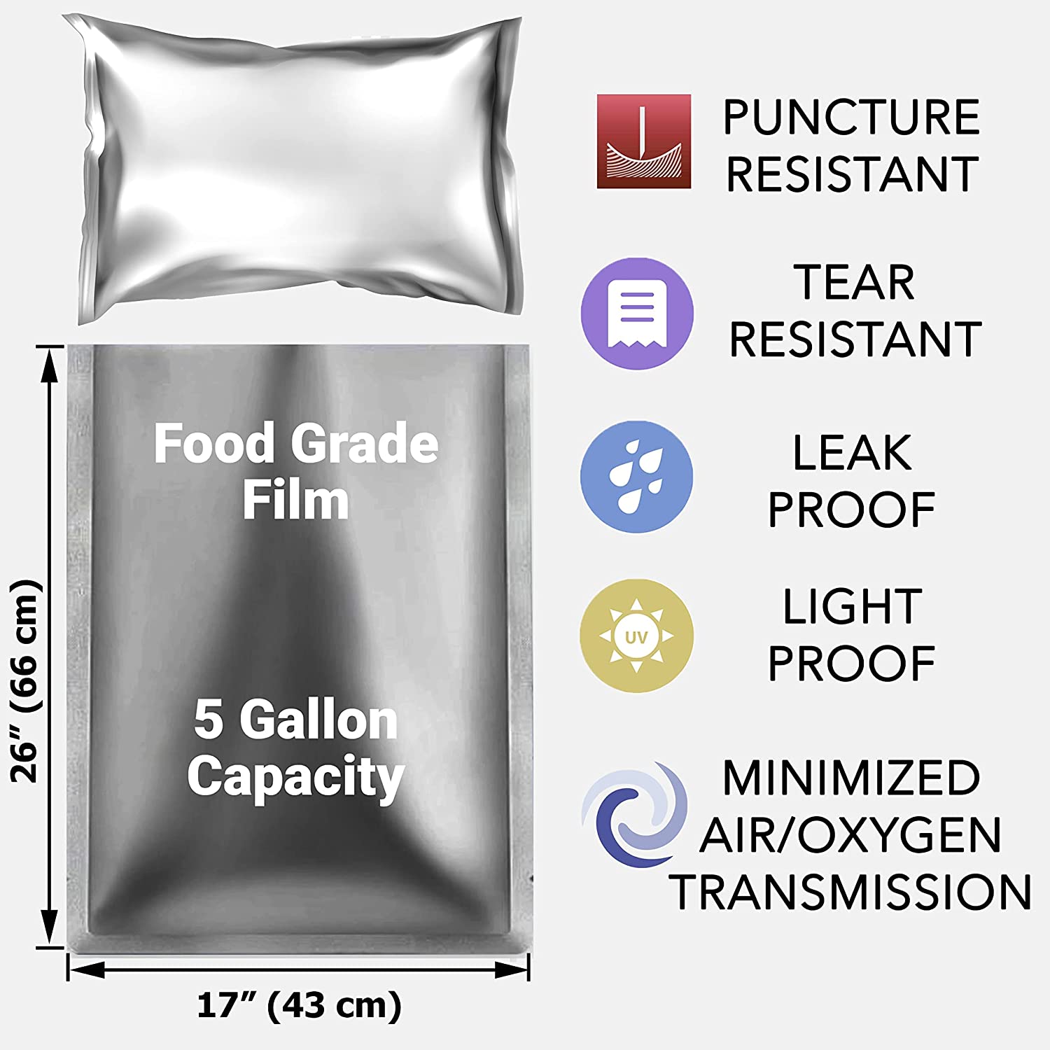 10 عبوات 5 جالون أكياس مايلر م - مراجعة Food Storage For Long Term وسعره