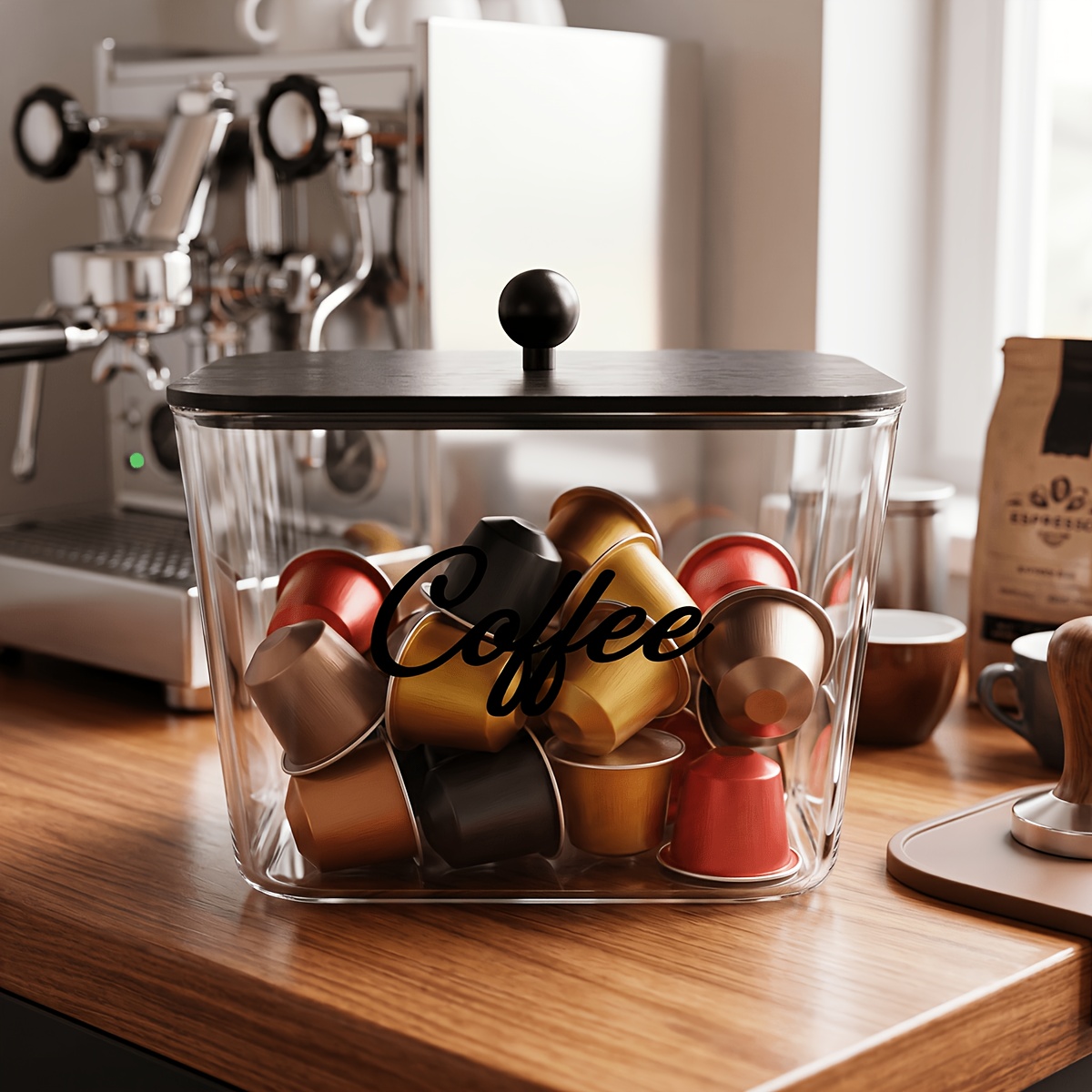 حامل كبسولات القهوة مع أغطية،  - مراجعة Food Storage Cabinet For Kitchen وسعره