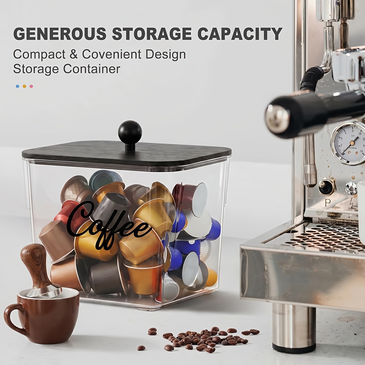 حامل كبسولات القهوة مع أغطية،  - مراجعة Food Storage Cabinet For Kitchen وسعره