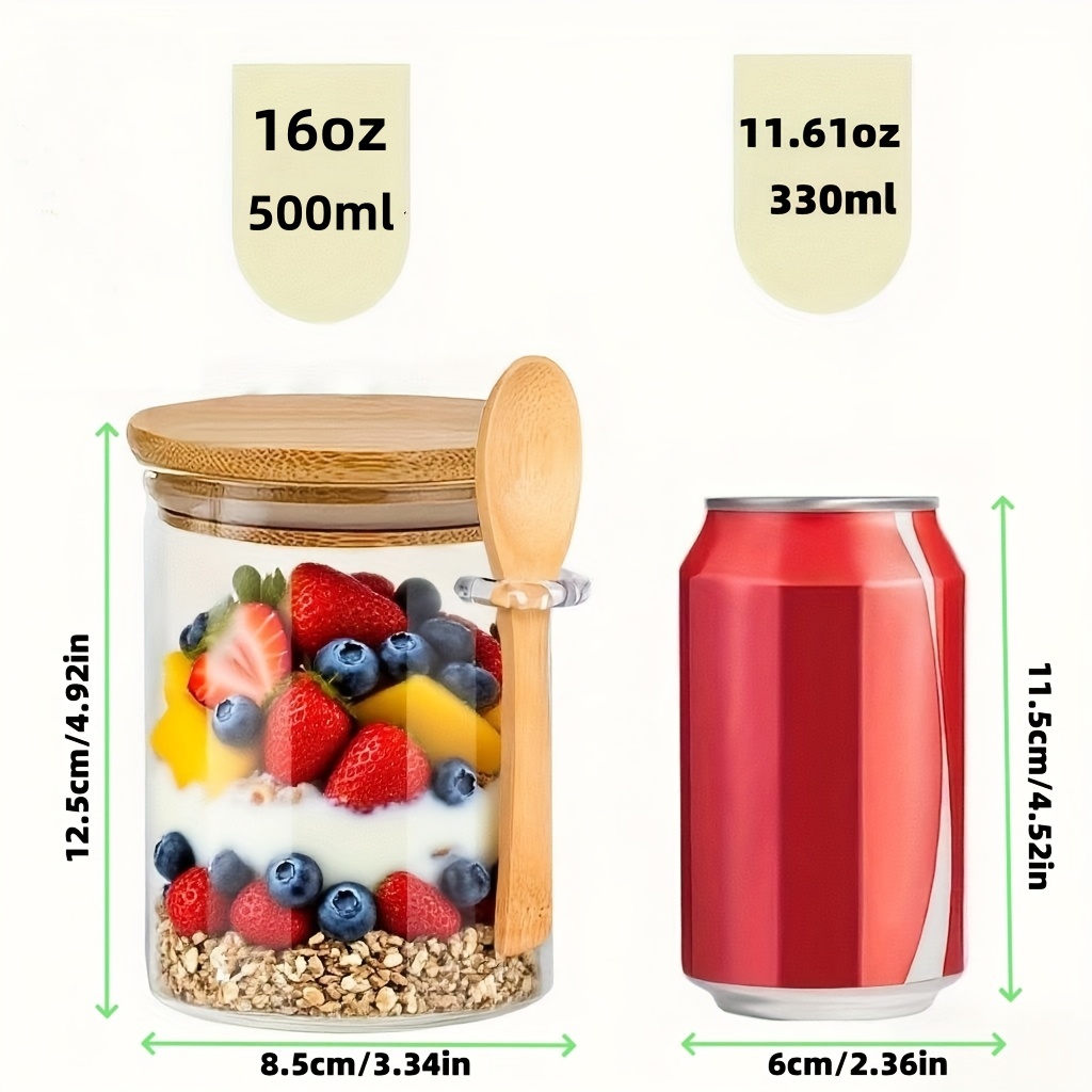 مجموعة أكواب زجاجية للشوفان 1/ - مراجعة Food Storage Containers Glass وسعره