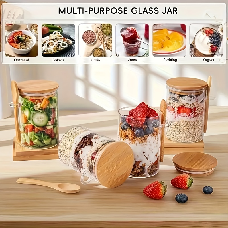 مجموعة أكواب زجاجية للشوفان 1/ - مراجعة Food Storage Containers Glass وسعره