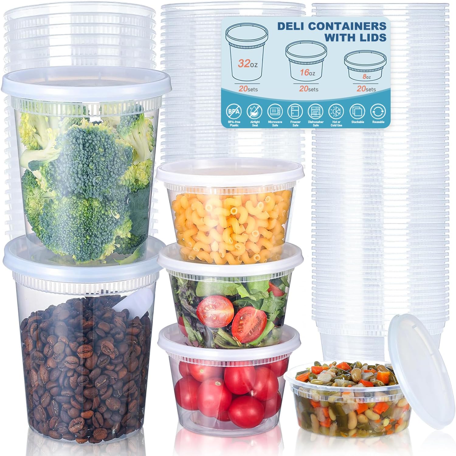 24 قطعة من حاويات تخزين الطعام - مراجعة Food Storage Ideas وسعره