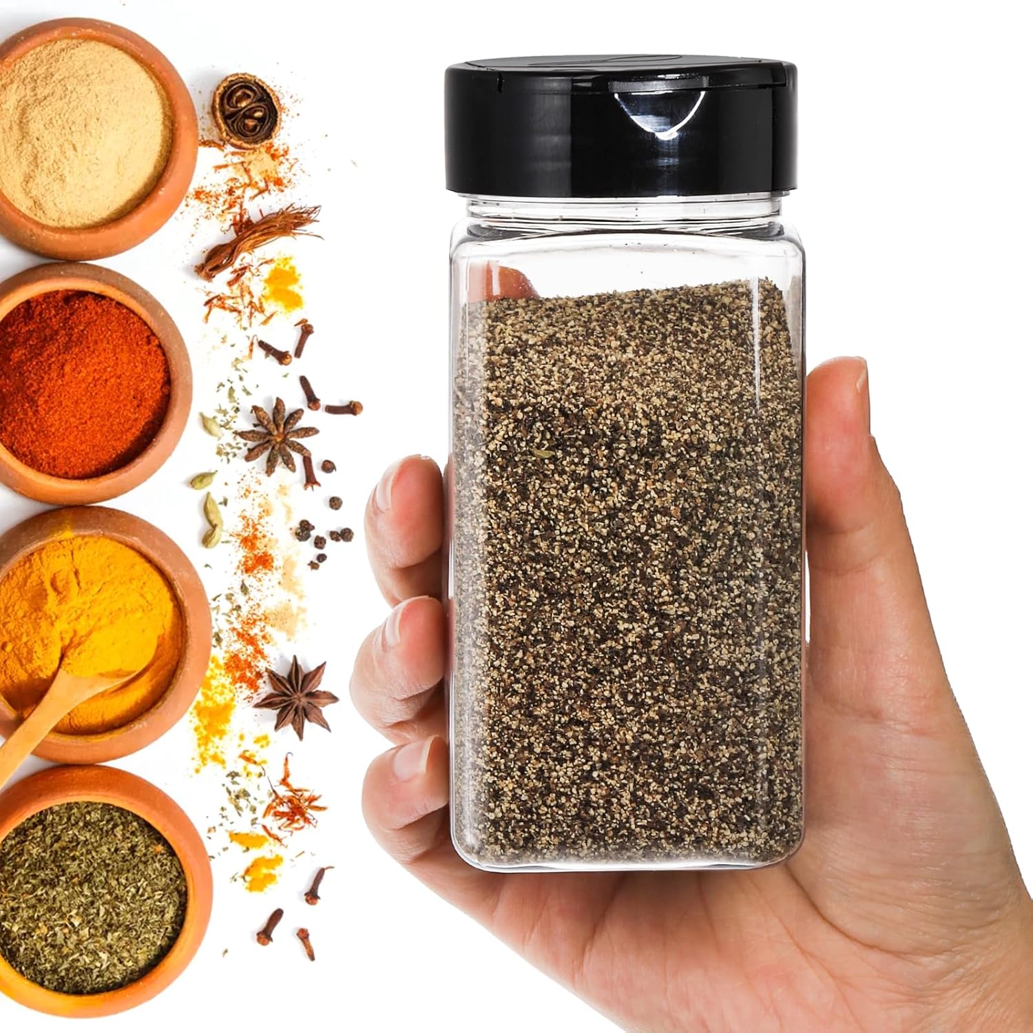 أوعية توابل بلاستيكية مربعة كب - مراجعة Food Storage Large وسعره