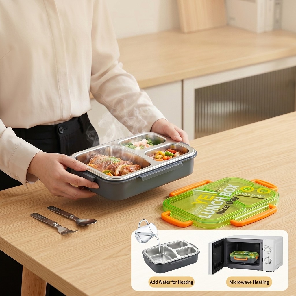 صندوق غداء بنتو من الفولاذ الم - مراجعة Food Storage Cabinet For Kitchen وسعره