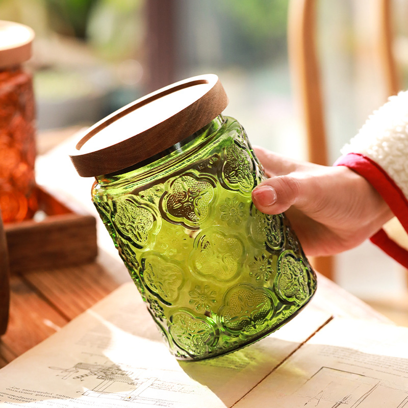 برطمان تخزين زجاجي بغطاء خشبي  - مراجعة Food Storage Containers Glass وسعره